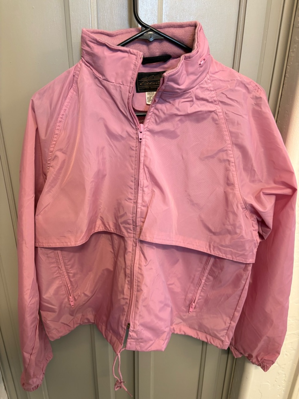 Ladies Vintage Eddie Bauer Sac Jac Windbreaker Pink Vented Jacket